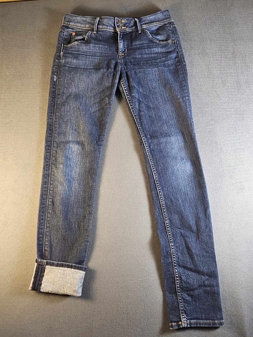 Hudson Jeans Women's Indigo Skinny Jeans with Subtle Fade